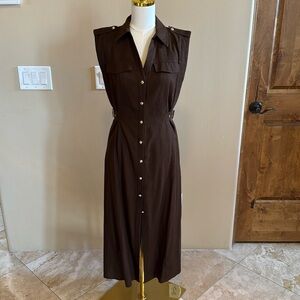 Zara Brown Midi Dress
